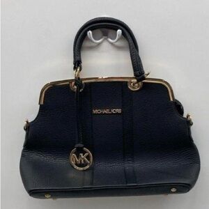 Michael Kors Black leather satchel handbag